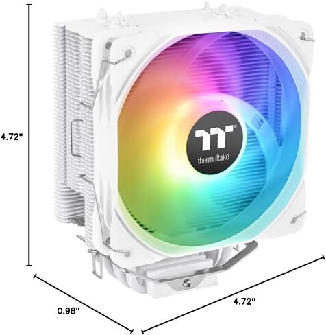ثيرمال تيك لوحة ام UX200 SE 5V RGB مزامنة 16.8 مليون لون 15 LED قابل للعنونة انتل/AM5/AMD (LGA 1700) مقبس هيدروليكي عالمي 170 واط مبرد وحدة المعالجة المركزية CL-P105-AL12SW-A in Kuwait