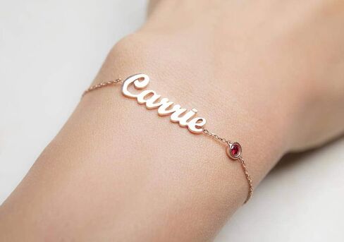 Lonago Personalized Name Plate Gold Bar Bracelet مع Hirtstone Mift Fronged Gift Handmade Thuilded Mostered Idealed Ideal Toipinates Charm in Saudi Arabia