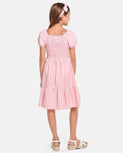 The Children's Place Baby Girls' Short Dressy Special Occasion Dresses, Pink Gingham Puff Sleeve, X-Large in Saudi Arabia