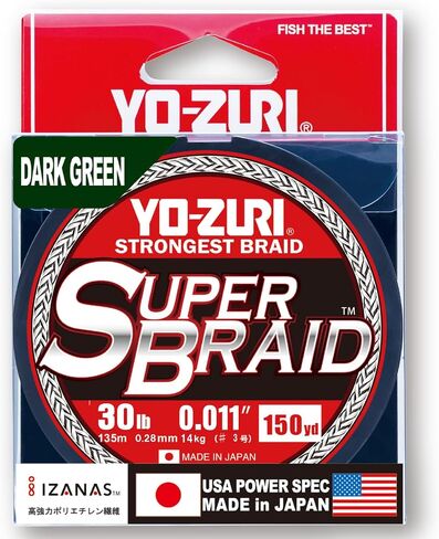 Yo-Zuri SuperBraid Dark Green 150 Yards Superbraid Fishing Line in Kuwait