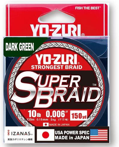 Yo-Zuri SuperBraid Dark Green 150 Yards Superbraid Fishing Line in Saudi Arabia