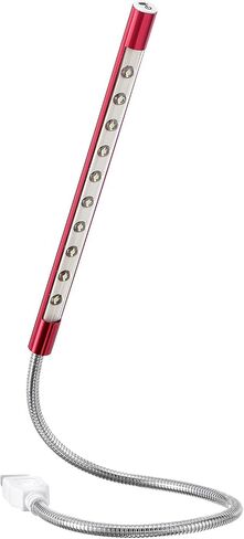 PATIKIL لوحة المفاتيح ضوء مصباح الكمبيوتر المحمول USB أضواء LED، 10 حبات مصباح LED ضوء التحكم باللمس عصا مرنة مصباح طويل العنق، لهجة فضية in Saudi Arabia