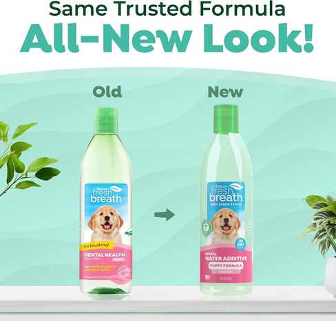 TropiClean Fresh Breath Advanced Whitening | Dog Oral Care Water Additive | Dog Breath Freshener Additive for Dental Health | VOHC Certified | Made in the USA | 16 oz. in Saudi Arabia