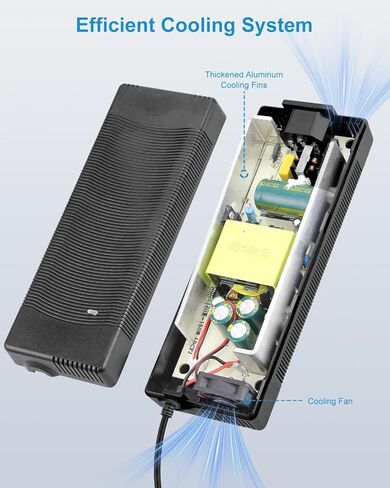 ALITOVE محول تيار متردد إلى تيار مستمر 12 فولت 8 أمبير 96 وات، 100 فولت-240 فولت إلى 12 فولت محول إمداد الطاقة مقبس ولاعة سجائر السيارة، محول تيار متردد/تيار مستمر لمدفأة التبريد المحمولة، ضاغط الهواء، أجهزة السيارة الأخرى أقل من 96 وات in Kuwait