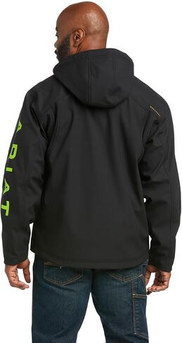 ARIAT Men's Rebar Stretch Canvas Softshell Hooded Logo Jacket in Saudi Arabia