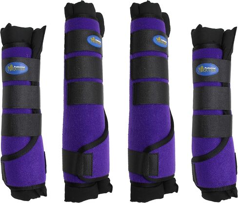 Professional Equine Horse Horse 4-Pack Leg Care Stable Shipping Neoprene Boot Wraps Green 4108LG in Kuwait