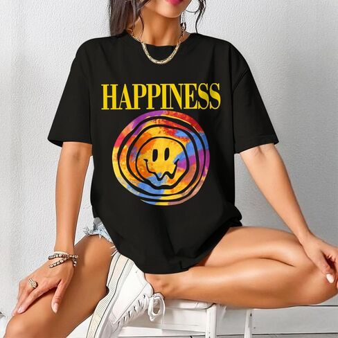 Slogan Graphic Boyfriend Tees Gym Oversized Aesthetic Letter Print T Shirts for Women Trendy Drop Shoulder Tshirt in Saudi Arabia