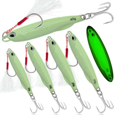 Fishing Jigs Metal Fishing Spoons Lures, Blade Bait Spinner Long Casting Jigging Spoon Lure Vertical Hard VIB Swimbait for Walleye Bass Trout Freshwater & Saltwater in Saudi Arabia