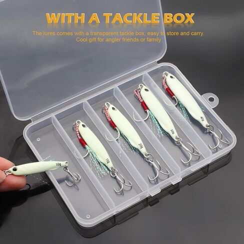 Fishing Jigs Metal Fishing Spoons Lures, Blade Bait Spinner Long Casting Jigging Spoon Lure Vertical Hard VIB Swimbait for Walleye Bass Trout Freshwater & Saltwater in Saudi Arabia