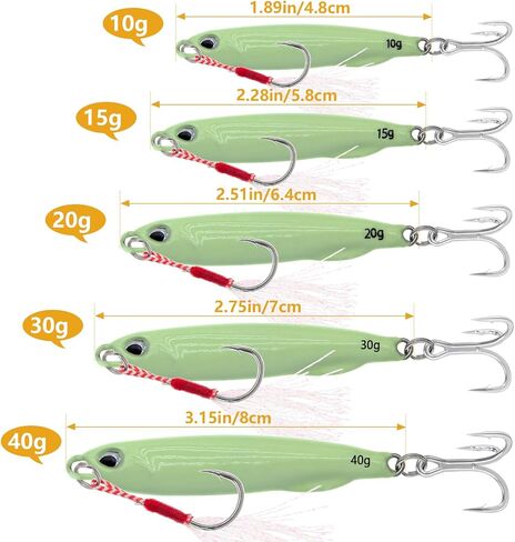 Fishing Jigs Metal Fishing Spoons Lures, Blade Bait Spinner Long Casting Jigging Spoon Lure Vertical Hard VIB Swimbait for Walleye Bass Trout Freshwater & Saltwater in Saudi Arabia
