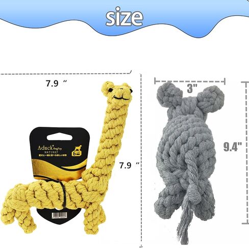 Dog Rope Toys, Puppy Teething Chew Toys for Small and Medium Dogs, 2 Pack in Kuwait