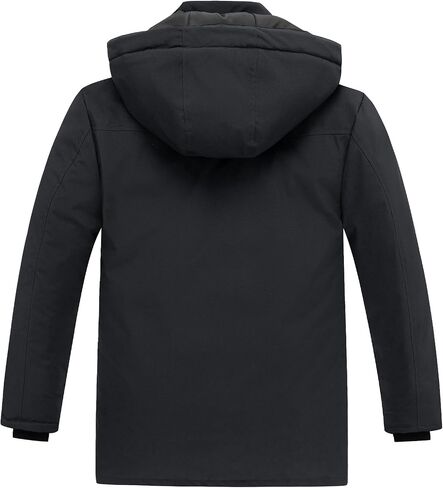 wantdo Men's Thicken Winter Coat Warm Parka Jacket Puffer Jacket with Fur Hood in Saudi Arabia