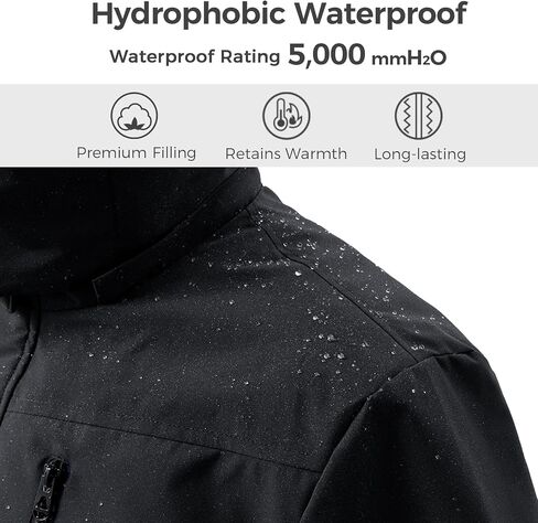 wantdo Men's Thicken Winter Coat Warm Parka Jacket Puffer Jacket with Fur Hood in Saudi Arabia