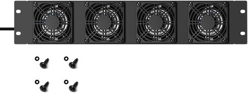 Kutatek Rack Mount Fan Panel 3U, Intake Airflow, for Cooling AV, Home Theater, Network 19" Racks in Kuwait