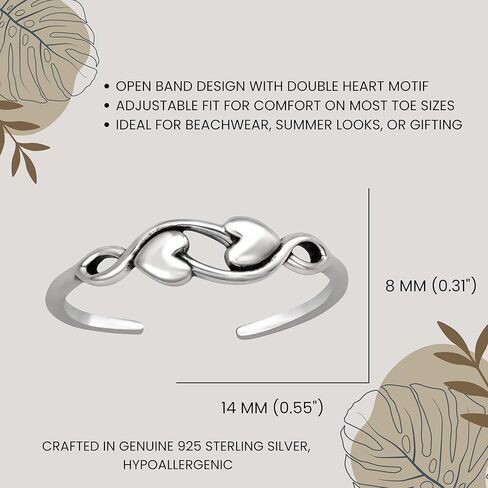 .925 خاتم اصبع القدم من الفضة الاسترليني (قابل للتعديل) in Kuwait