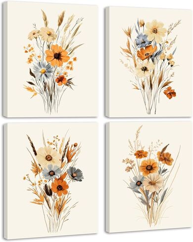 Kuvioke Botanical Framed Boho Wall Art Bathroom Plants Decor Green Sage Eucalyptus Leaf Prints Minimalist Reshetic جاهزة لتعليق مجموعة من 4 ، 8x10 في (مؤطرة) in Saudi Arabia