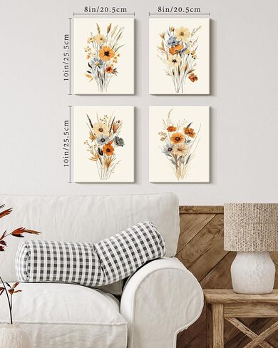 Kuvioke Botanical Framed Boho Wall Art Bathroom Plants Decor Green Sage Eucalyptus Leaf Prints Minimalist Reshetic جاهزة لتعليق مجموعة من 4 ، 8x10 في (مؤطرة) in Saudi Arabia