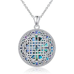 Alphm S925 Sterling Silver Jewelry Dara Celtic Knot Good Luck Irish Medallion Pendant Necklace Jewelry for Women Men in Kuwait
