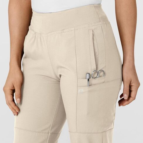 Women's Comfort Waist Cargo Jogger Scrub Pant, Khaki, 2X TAL in Saudi Arabia