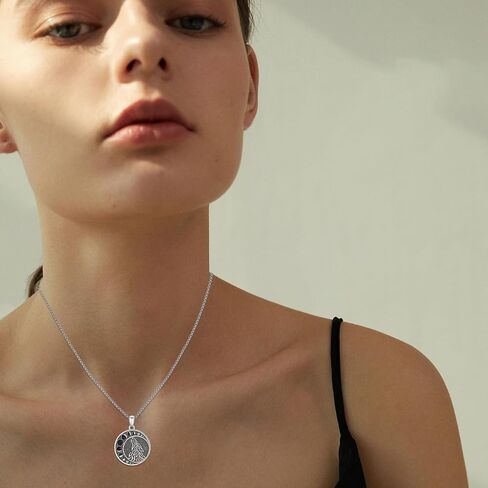 Viking Wolf Necklace for Men S925 Sterling Silver Wolf Pendant Necklace Vintage Oxidized Wolf Necklace Norse Wolf Jewelry Gift for Men Boys Women in Saudi Arabia
