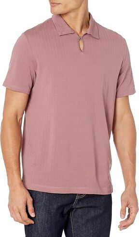 Perry Ellis Men's Standard Open Collar Short Sleeve Polo Shirt in Saudi Arabia