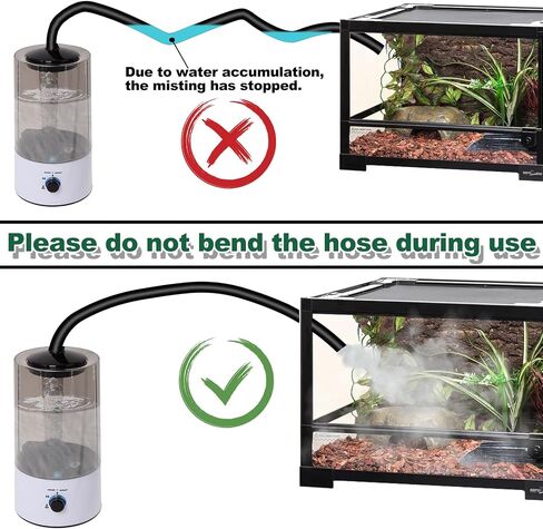 Reptile Humidifier Fogger, (4L) Fog Machine for Reptile Terrarium Tank, Pets Mister Adjustable Fog for Chameleon, Bearded Dragon, Amphibians Vivarium (4L Large Size) in Saudi Arabia