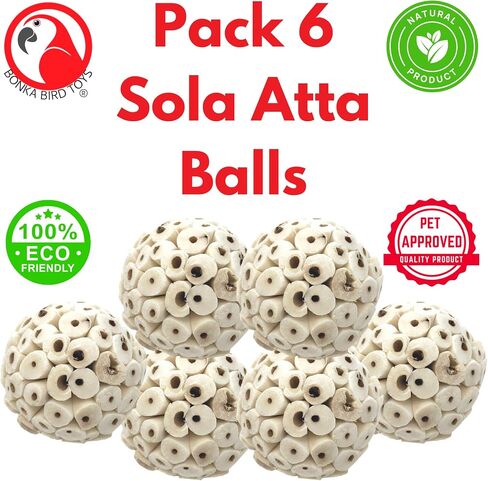 بونكا بيرد تويز 2354 Pk4 كرات سولا اتا القدم تالون جزء الحرف اليدوية ألعاب طيور الببغاء الكونيور والباراكيت والكوكاتيل وما شابه ذلك in Kuwait