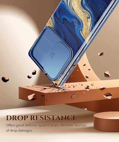 حافظة GVIEWIN لهاتف Samsung Galaxy S23 Ultra مع غطاء كاميرا منزلق، [واقي شاشة مدمج] [إطاران أماميان] مقاوم للصدمات من الدرجة العسكرية، حافظة هاتف واقية من الرخام مقاس 6.8 بوصة، رمل سريع/أرجواني in Kuwait