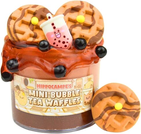 Mini Bubble Tea Waffles Slime (SCENTED) | Handmade Slime | Hippocampe Slimes (4OZ) in Saudi Arabia
