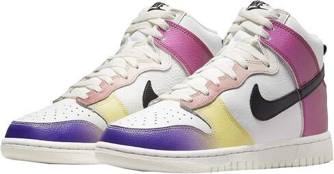 Nike Dunk HIGH White/Black/Pink/Yellow FD0802 100 Women's Size 5.5 in Saudi Arabia