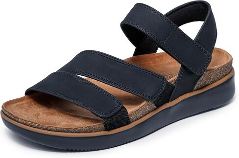 Skechers Women's Lifted Comfort | Skecjers Memory Foam Footbed, Cork Trim, Adjustable Strap, Vegan, Hook and Loop Closure in Saudi Arabia