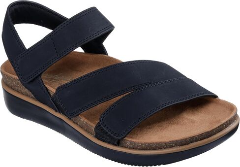 Skechers Women's Lifted Comfort | Skecjers Memory Foam Footbed, Cork Trim, Adjustable Strap, Vegan, Hook and Loop Closure in Saudi Arabia