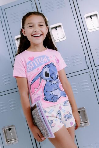 Disney Minnie Mouse Toddler Girls T-Shirt and Chambray Shorts Outfit Set Orange/Blue 4T in Saudi Arabia