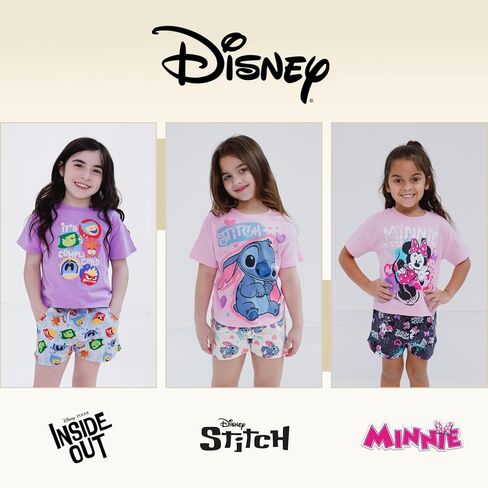 Disney Minnie Mouse Toddler Girls T-Shirt and Chambray Shorts Outfit Set Orange/Blue 4T in Saudi Arabia