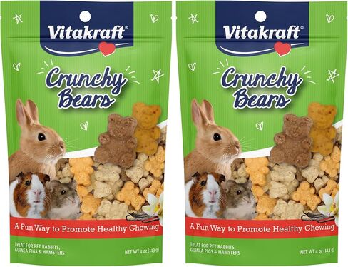 Vitakraft Crunchy Bears Small Animal Treat - Made with Real Vegetables - for Rabbits, Guinea Pigs, and Hamsters in Saudi Arabia