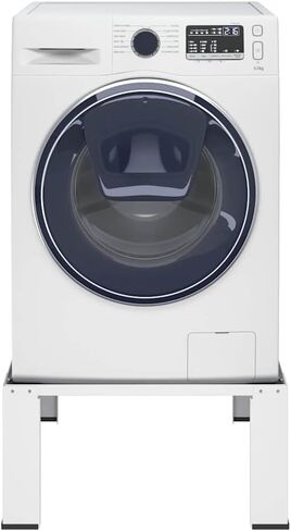 vidaXL Double Washing and Drying Machine Pedestal with Drawers White in Kuwait
