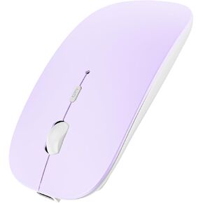 SUNGI Bluetooth Mouse for Mac/Laptop/iPad/iPhone/Android PC,Rechargable Quiet Slim Wireless Mice Compatible with OS/Windows/Linux/Tablet/MacBook Pro/MacBook Air,Silver in Kuwait