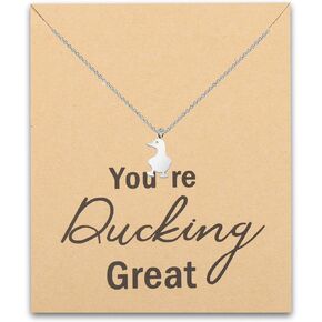 Cute Duck Pendant Necklace Duck Lovers Gifts Animal rescue Jewelry Duck Owner Gift Animal Lover Gifts in Kuwait