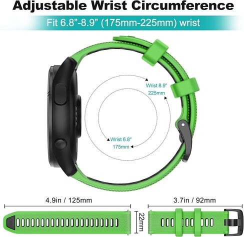 OVERSTEP Compatible with Garmin Forerunner 265 Replacement Band, Quick Release 22mm Watch Band for Forerunner 255, Vivoactive 4, Venu 2 Smart Watch in Kuwait
