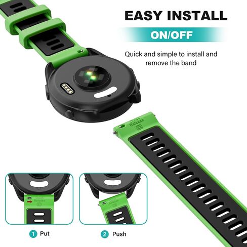 OVERSTEP Compatible with Garmin Forerunner 265 Replacement Band, Quick Release 22mm Watch Band for Forerunner 255, Vivoactive 4, Venu 2 Smart Watch in Kuwait