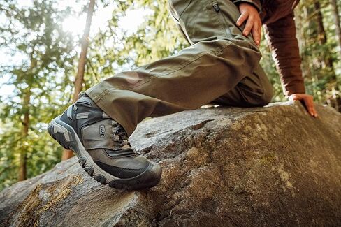 KEEN Men's Ridge Flex Mid Height Waterproof Hiking Boots, Bison/Golden Brown, 11 Wide in Saudi Arabia