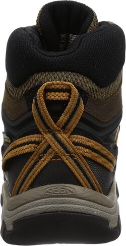 KEEN Men's Ridge Flex Mid Height Waterproof Hiking Boots, Bison/Golden Brown, 11 Wide in Saudi Arabia