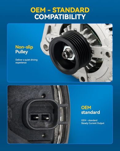 PHILTOP Alternator Compatible with Dodge Journey 2009-2010 3.5L High Amp Alternators Replace 11401N 12V 150Amp CW S6 6-Groove Pulley in Saudi Arabia