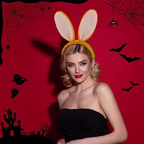 10 Pcs Easter Bunny Ears Headband Plush Easter Bunny Headband Fluffy Rabbit Ears Hairband Gifts for Kids Adults Easter Halloween Birthday Party Cosplay Costume Accessories (Gray) in Saudi Arabia