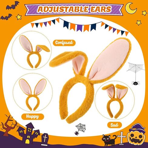 10 Pcs Easter Bunny Ears Headband Plush Easter Bunny Headband Fluffy Rabbit Ears Hairband Gifts for Kids Adults Easter Halloween Birthday Party Cosplay Costume Accessories (Gray) in Saudi Arabia