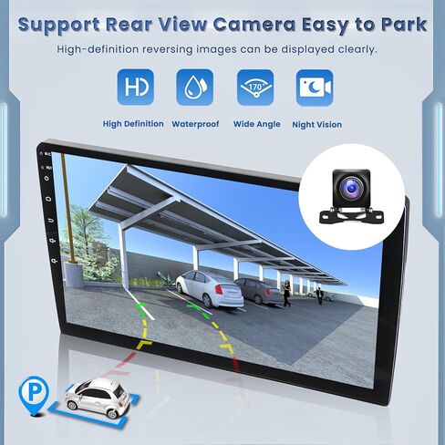 Roinvou 8 Cores 6+128G Android Car Radio for Toyota RAV4 2006-2012, 10.1" Touch Screen Carplay Android Auto with 32EQ Bluetooth WiFi GPS Navigation Mirror Link Backup Camera in Kuwait