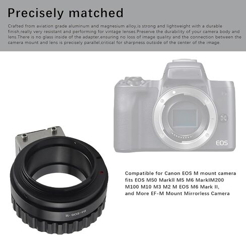 B4-EF M Lens Adapter Compatible with B4 2/3" Broadcast Grade Mount Lens & for EOS-M (EF-M Mount) Camera EF M M2 M3 M5 M6 M10 M50 M100.with Tripod Mount in Saudi Arabia