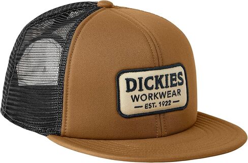 Dickies Men's Flat Bill Trucker W/Embr Twill Patc in Saudi Arabia