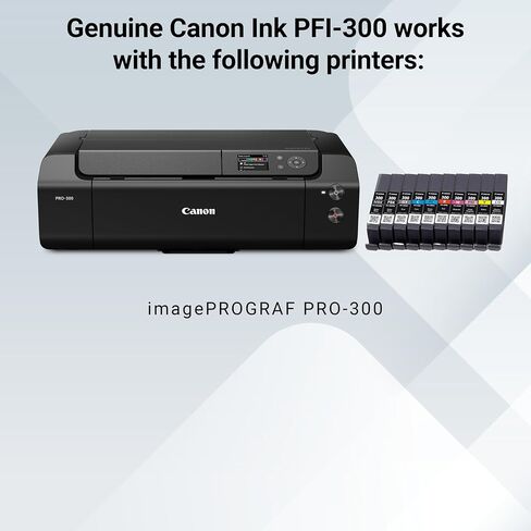 حبر Canon PFI-300 Lucia PRO، 10 خزانات حبر، متوافق مع طابعة imagePROGRAF PRO-300، متعدد، قياسي (4192C007) in Saudi Arabia