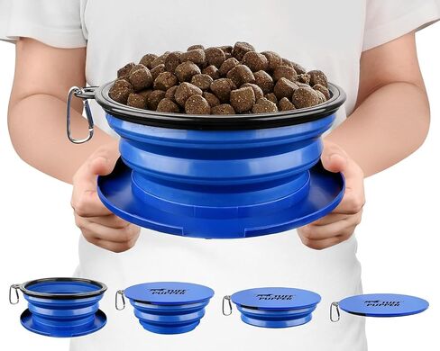 Tuff Pupper SuperBigSlurp - أوعية الكلاب القابلة للطي | أوعية سفر مريحة للكلاب مع غطاء تخزين | يبقي الجراء رطبة وممتلئة | أوعية مياه محمولة للكلاب وأوعية سفر كبيرة للحيوانات الأليفة | براءة اختراع معلقة in Kuwait